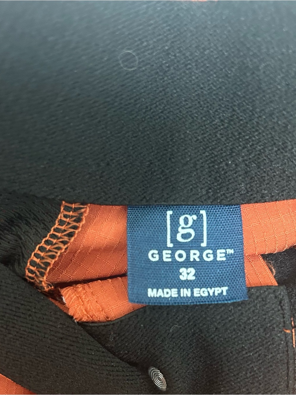 George Men's Rust Orange Performance Shorts - Picture 3 of 3